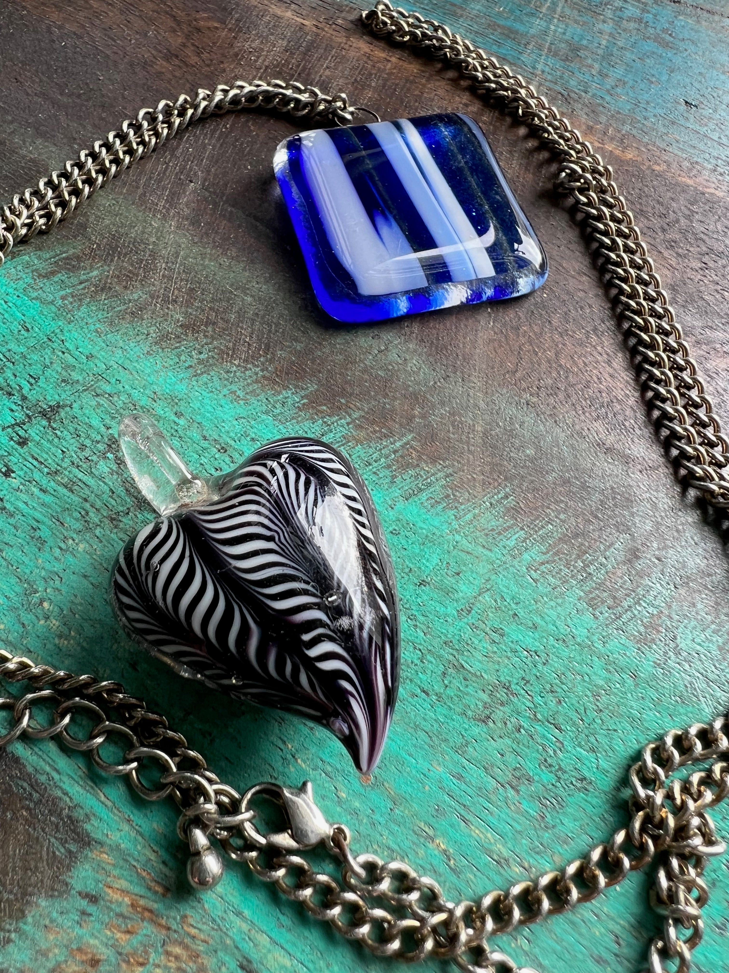 Tantalizing Ripples of Brown Blue Waves Pendant Necklace – Deara Fashion  Accessories