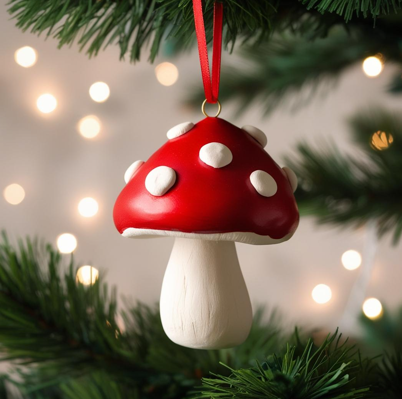 Handmade Mushroom Ornaments